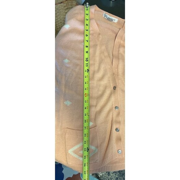 Vintage Segue Pink V Neck Buttoned Cardigan - Picture 7 of 8